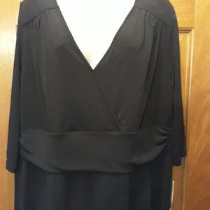 Plus Size Black Slimming Dress-NEW